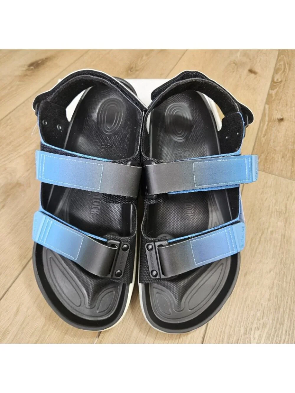 Birkenstock Mens Tatacoa Sky Blue Sandals Size 43 US10 Adjustable Straps Resort
